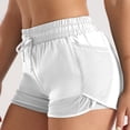thumbnail image 4 of Likimi Womens Shorts Solid Color Low Waist Breathable Comfort Slim Fit Summer Casual Shorts White Size L, 4 of 5
