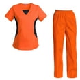 thumbnail image 1 of Women's Scrubs Set Scrub Top and Pants Scrubs Set, 1 of 3