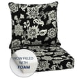 thumbnail image 3 of ARDEN Outdoor Foam Deep Seat Cushion Set, 24 in x 24 in, Weather-Proof, Rain-Proof, Fade Resistant Patio Cushion, Bottom and Back Cushion for Chair, Sofa, and Couch Ashland Black Jacobean, 3 of 10