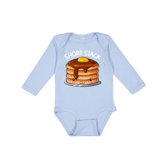 Inktastic Short Stack Cute Pancake Breakfast Boys or Girls Long Sleeve Baby Bodysuit
