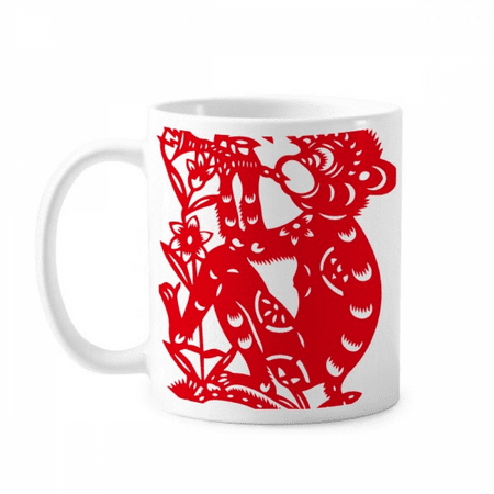 

Papercut Zodiac Monkey China Flowers Mug Pottery Cerac Coffee Porcelain Cup Tableware
