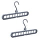 thumbnail image 1 of Organizador de perchas, perchas de plástico premium multifunción, apertura en forma de S, gancho giratorio de 360°, organizador mágico para armario (paquete gris de 2), 1 of 5