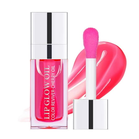 Hydrating Moisturizing Lip Glow Oil, Nourishing Glossy Transparent Plumping Oil, Non-sticky Tinted Toot Lip Balm for Lip Care C3