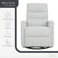 thumbnail image 4 of Evolur Peyton Manual Recline Glider with Full 360-Degree Swivel, Fog Grey, 4 of 14