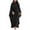 Black, variant on Elegant Satin Maxi Party Dress for Women Batwing Sleeves Round Neck Loose Flowing Abaya Robe