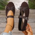 thumbnail image 4 of Willtoo Mary Jane Shoes Ballet Flats for Women Rounde Toe Slip on Bow Bowknot Ballerina Flat Comfortable Dressy Maryjane Shoes Women's Flats with Adjustable Strap, 4 of 5