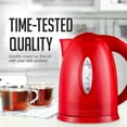 thumbnail image 5 of OVENTE Electric Kettle Hot Water Heater 1.7 Liter - BPA Free Fast Boiling Cordless Water Warmer - Auto Shut Off Instant Water Boiler for Coffee & Tea Pot - Red KP72R, 5 of 9
