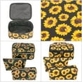 thumbnail image 4 of 3PCS Daisy Makeup Bags Portable Cosmetic Organizer Pouches Travel Toiletry Bags, 4 of 10