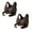 Brown, variant on Women 2 Pack Posture Corrector Bra Front Closure Cross Back Seamless Wireless Bra White L