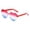 A, variant on Patriotic Rimless Heart Shaped Sunglasses Usa Red White Blue Accessories for 4Th of July Memorial Day Aa