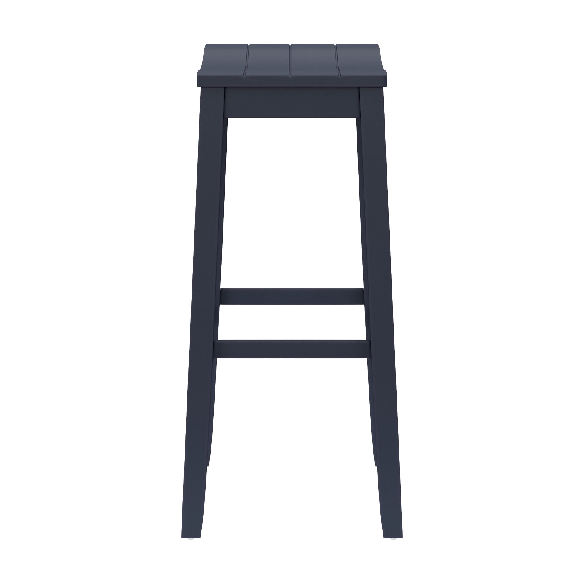 Woven Paths Fiddler Backless Wood Bar Height Stool, Navy