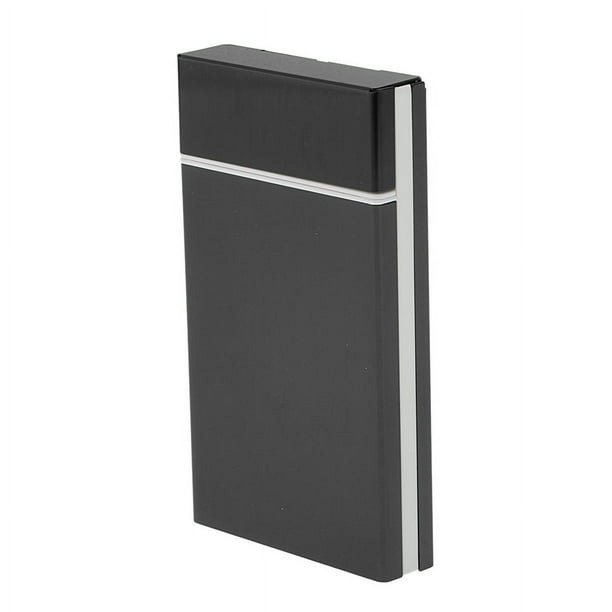 delgada delgada de aluminio vintage para 20 s Negro Estuche de cigarrillos para fumar