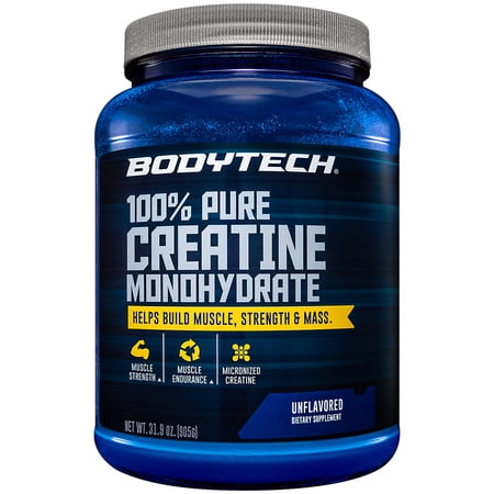 BodyTech 100 Pure Creatine Monohydrate Unflavored (32 Ounce Powder)