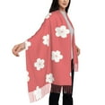 thumbnail image 4 of ZNDUO Japanese Cherry Blossom Pattern Pashmina Shawls，Wraps Winter Warm Soft Scarf for Women, 4 of 8