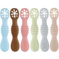 thumbnail image 1 of Silicone Baby Spoon 6-Pack BPA Free  Self Feeding Toddlers Utensils  Ages 6 Months+, 1 of 4