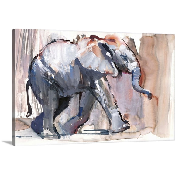 Great BIG Canvas | "Baby elephant, 2012" Canvas Wall Art - 36x24
