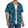 thumbnail image 4 of Xecao offers the Daisies Flowers for Men's Casual Short-sleeved Shirt, a button-up collared shirt with a pocket, perfect for beach vacations and yacht travel in the X-Large size., 4 of 7