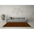 thumbnail image 3 of Ahgly Company Indoor Round Abstract Yellow Contemporary Area Rugs, 6' Round, 3 of 4