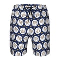 thumbnail image 3 of Honeii's Cute Sheep With Star Print Men's Casual Shorts with Drawstring，Swim Trunks Quick Dry Beach Shorts, 3 of 5