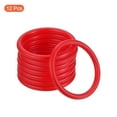 thumbnail image 3 of Uxcell 6cm Plastic Carnival Ringtoss Rings Hoop Party Favor Game, Red 12 Pack, 3 of 5