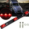 thumbnail image 6 of KUCASI 15" Black stainless Steel 3 Lights 9 LED Identification Light Bar - 1 Pcs Clearance Red Waterproof, Surface Mount Sealed ID Indicator for Trucks Trailers RVs, Top & Side Mark & Break, 6 of 8