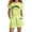 Light Green, variant on Girls California Los Angeles Letter Print 2 Piece Outfit, Casual Loose Short Sleeve T-Shirt & Drawstring Shorts Summer Tracksuit,3-4 Years