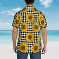 thumbnail image 6 of Haiem Sunflowers Printed Hawaiian Shirt for Men - Men’s Casual Beach Summer Shirts - Stretch Fabric with Modern Fit-Small, 6 of 9