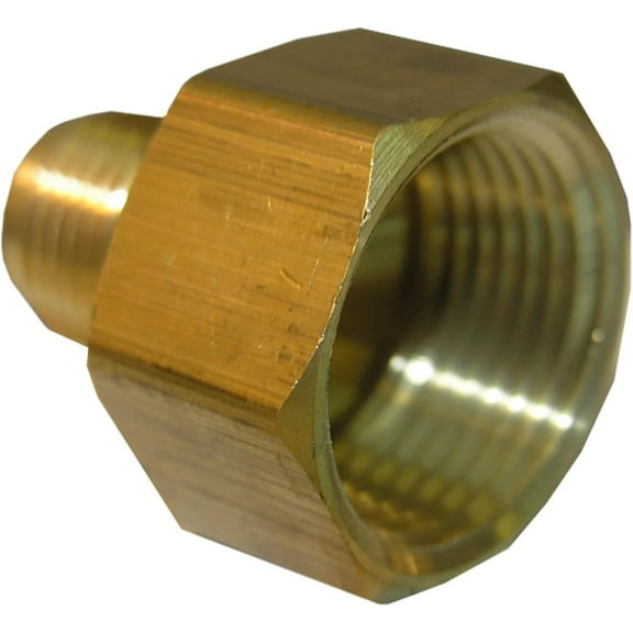 Lasco Fittings Brass Adapter 17-4635 - 3/8 In Flare x 3/4 In Female Pipe Thread - Gold