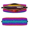 thumbnail image 2 of Disketp Bright Rainbow Estuche de Lápices de Cuero con Cierre, Estuche Compacto para Papelería, Bolígrafos y Accesorios Pequeños, 2 of 7
