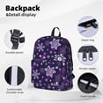thumbnail image 4 of Goofa Christmas Purple Snowflakes Printed Backpack,Laptop Backpack,Durable Anti-Theft Travel Work Backpack,Water-resistant Backpack, 4 of 9