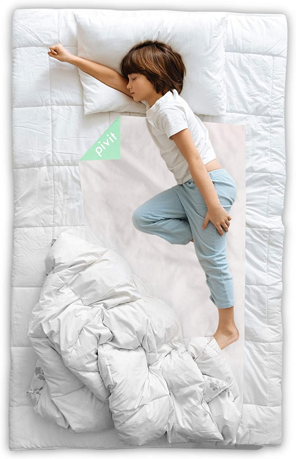 Pivit Washable Bed Protector Potty Pads 24" x 36" Green Back Sheet