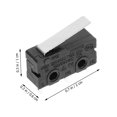 thumbnail image 2 of HOOWIFFY 10Ud Microinterruptor Eléctrico 125V 5A Spdt 1No 1Nc Plástico Y Metal Corta, 2 of 6