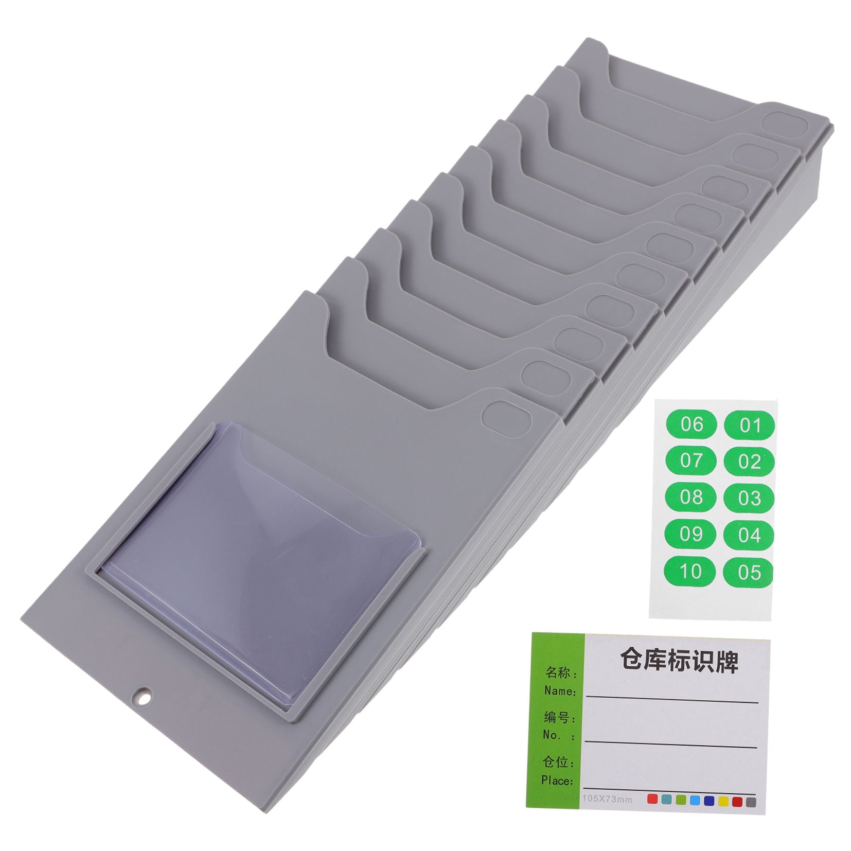 COMPUKAS Grey PP Card Storage Holder Wall Mounted Office Organizer for Business Cards 1 Piece