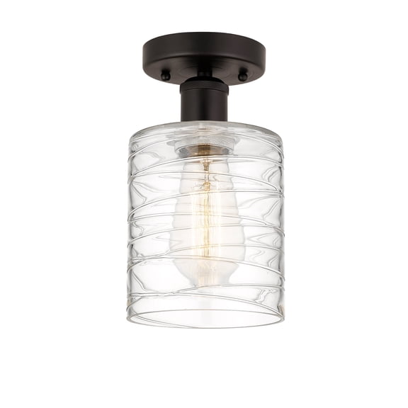 Innovations Lighting 616-1F-13-5 Cobbleskill Semi-Flush Cobbleskill 5" Wide Semi-Flush