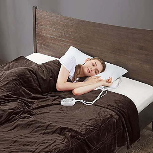 Degrees of Comfort [Advanced Microplush Heated Blanket for Bed u0026 Living  Room | Machine Washable Electric Blanket W/Auto Shut Off, Preheat Setting |  UL Certified (Cal King, Chocolate) - Walmart.com