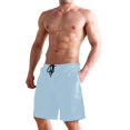 thumbnail image 2 of Dailycode Men's Quick Dry Swim Trunks Beach Shorts Casual Summer Board Shorts with Pockets, Baby Blue, 2 of 8