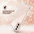 thumbnail image 3 of Clear Shockproof Case for Samsung Galaxy S22 with 2 Packs Tempered Glass Screen Protectors, 3 Layers in 1 Full Body Protection Hard PC Back and Front Cover + TPU Bumper Glitter Sparkle Sparkly, 3 of 14