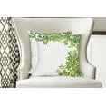 thumbnail image 4 of Ambesonne Tree Throw Pillow Cover 2 Pack, Branch with Leaves Nature Art, 18", White and Green, 4 of 6