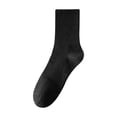 thumbnail image 4 of Noric 5 Pairs Women's Solid Ribbed Crew Socks Elastic Mid Calf Knitted Casual Socks Breathable Daily Basic Socks, 4 of 4