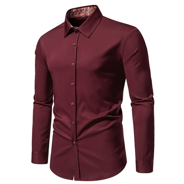 Qiopertar Liquidation à Moins de 5$ Chemise Décontractée Patchwork à Boutons Manches Longues Col Rabattu en Solde