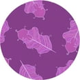 thumbnail image 1 of Ahgly Company Machine Washable Indoor Round Transitional Crimson Purple Area Rugs, 5' Round, 1 of 7