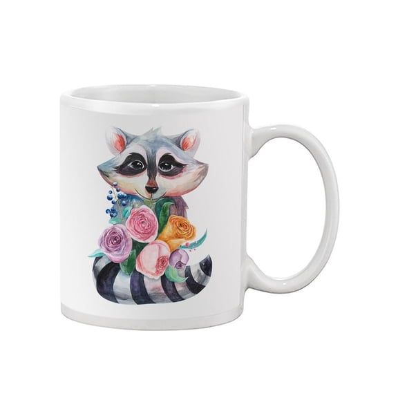 Raccoon Flowers Mug - Image by Shutterstock,