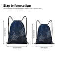 thumbnail image 3 of Drawstring Backpack, Men Ladies Waterproof Sports Backpack Gym Bag-Winter Starlight Pattern-Small Size, 3 of 8