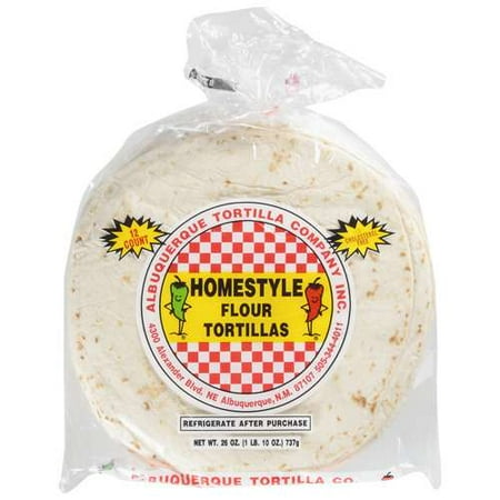 Albuquerque Tortilla: Homestyle Flour Tortillas, 26 Oz