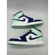 thumbnail image 5 of N I-K-E A i r-Jor-dan 1 Mid Mystic Navy/Mint/White Sneakers 554724-413 Men's Size 12, 5 of 6