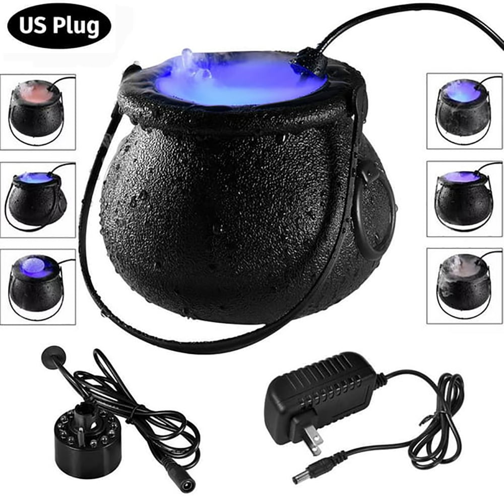 Halloween Mist Maker Fogger Black Witch Cauldron Fog Maker Water