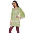 thumbnail image 2 of Moomaya Kimono Sleeve Mini Kurta Summer Tunic Printed Short Kurtis For Women, 2 of 5