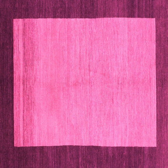 Ahgly Company Indoor Square Abstract Pink Modern Area Rugs, 5' Square