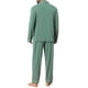 thumbnail image 3 of INSPIRAR CHIC Conjunto de Pijamas Casual de Manga Larga de 2 Piezas para Hombre Color Sólido con Botones M Verde Claro, 3 of 5
