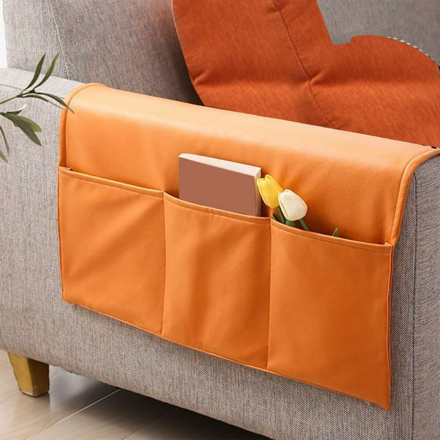 Couch Arm Covers,Pet Armchair Slipcover For Couch With 3 Pockets For TV Remote Control,Non-Slip Sofa Arm Covers Washable Sofa Armrests Covers For Living Room